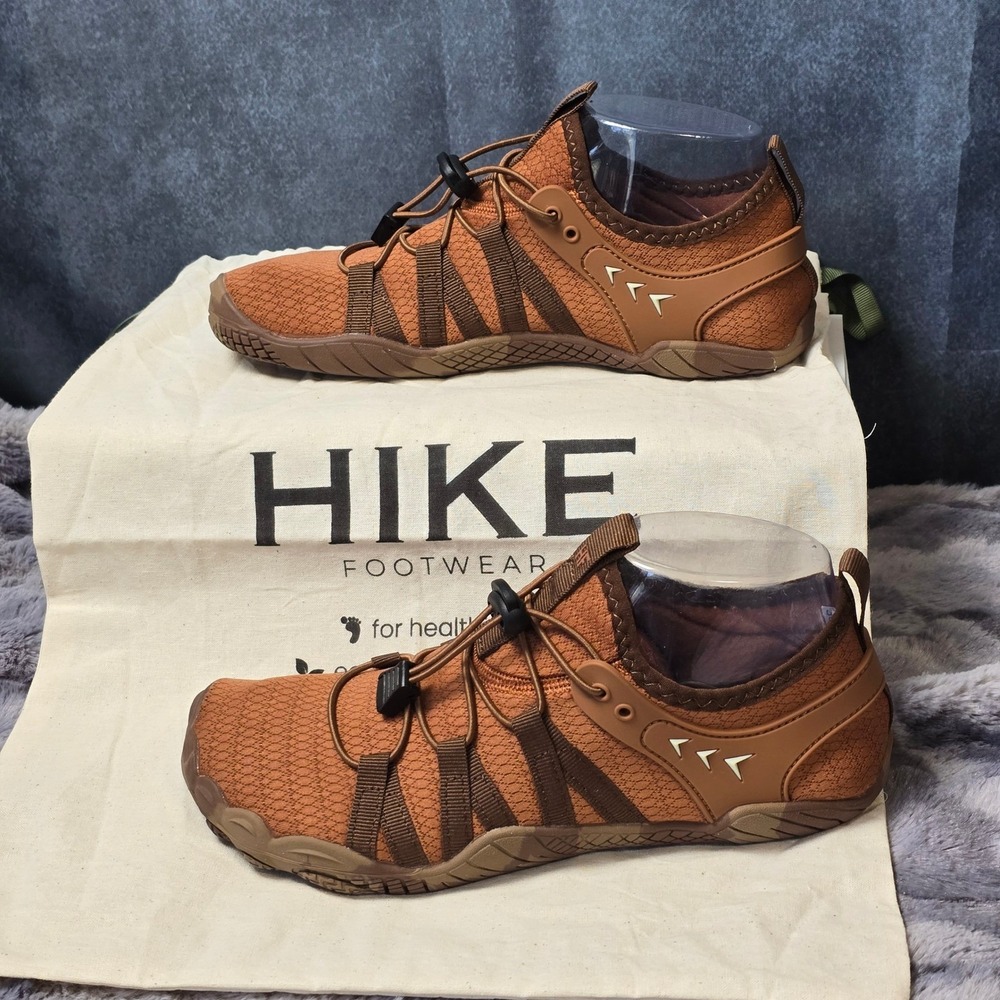New Hike Footwear Caspian Adventure Brown Barefoot Shoes Mens Size 10 / EU 43